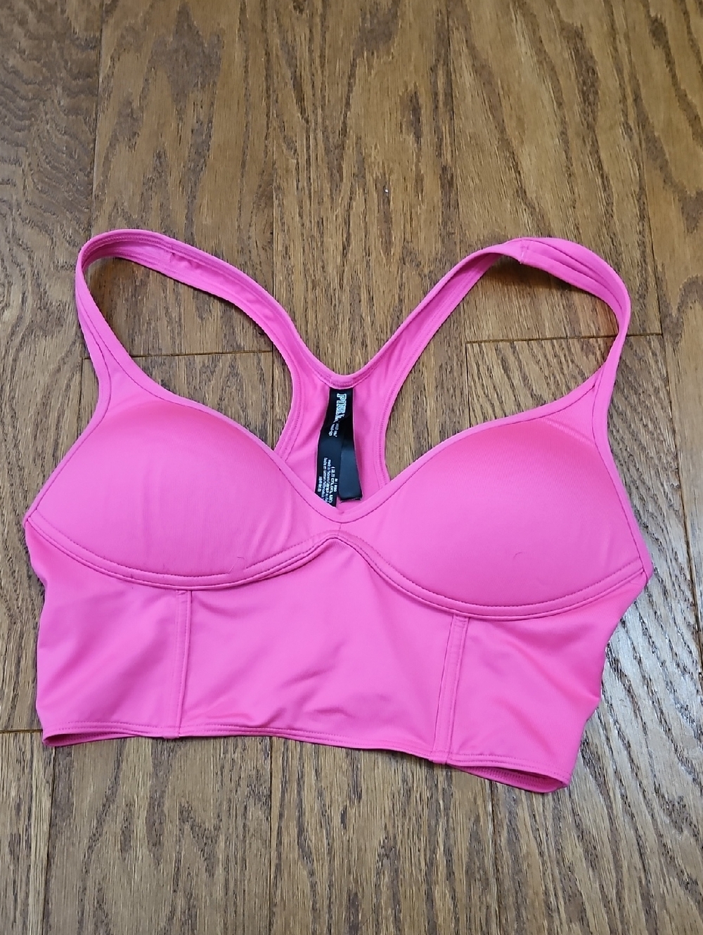 Victorias Secret PINK Active Ultimate Push Up Corset Sports Bra M Pink